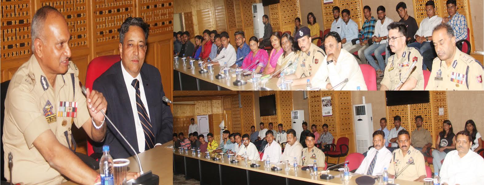 Students from Sardar Patel University Jodhpur calls on DGP