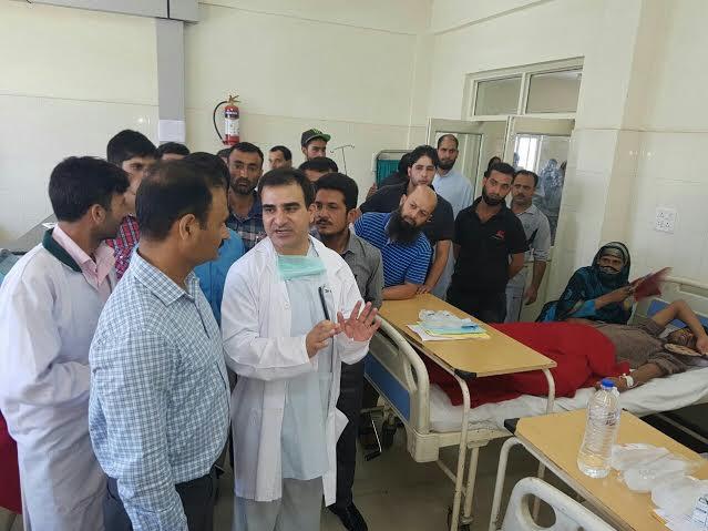 DHSK tours south Kashmir hospitals