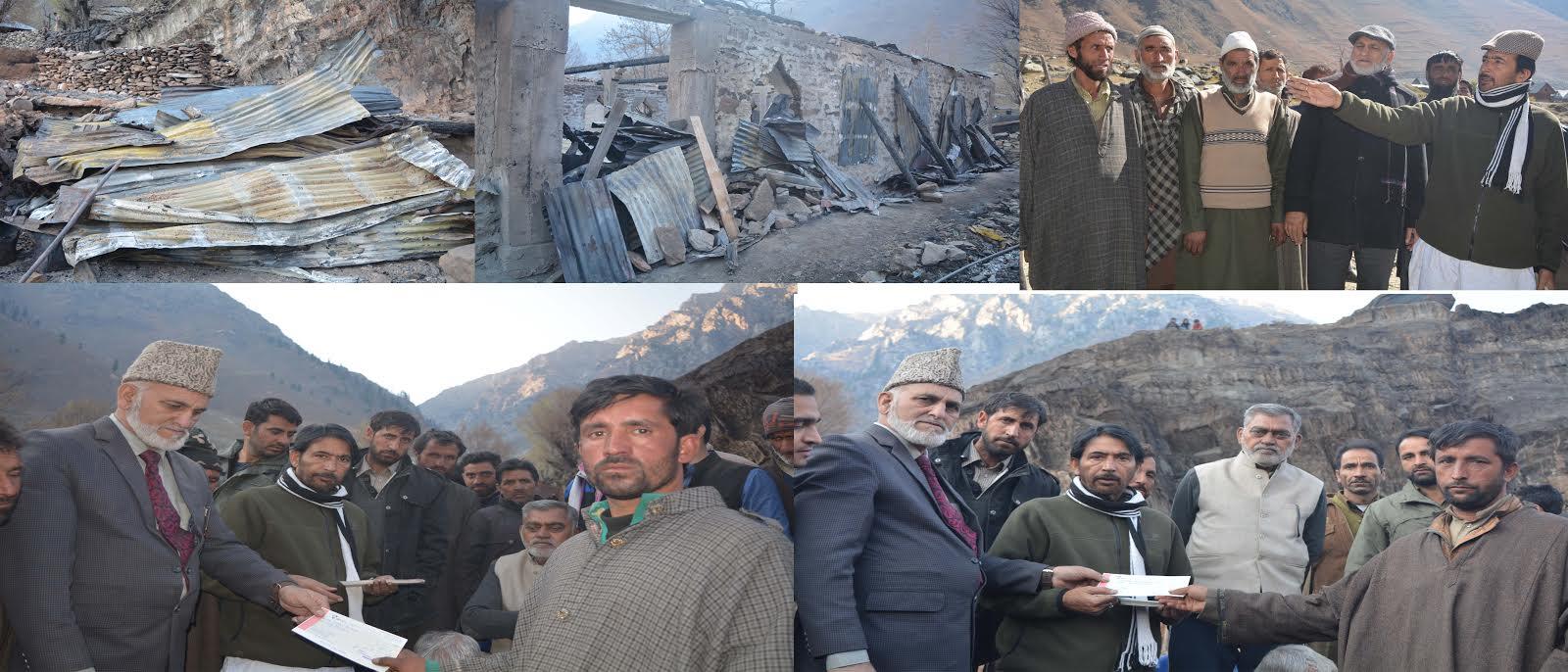 Congress reaches out fire sufferers of Sukhnai
