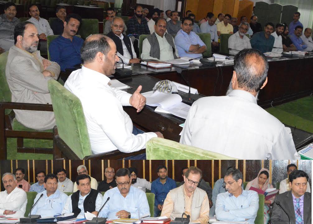 LA panel discusses pending Govt assurances relating to PHE, I & FC deptt