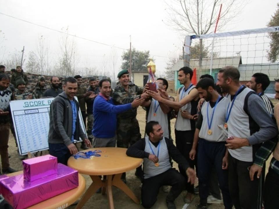 Army organises volleyball tournament in Pulwama, Haiderbeg