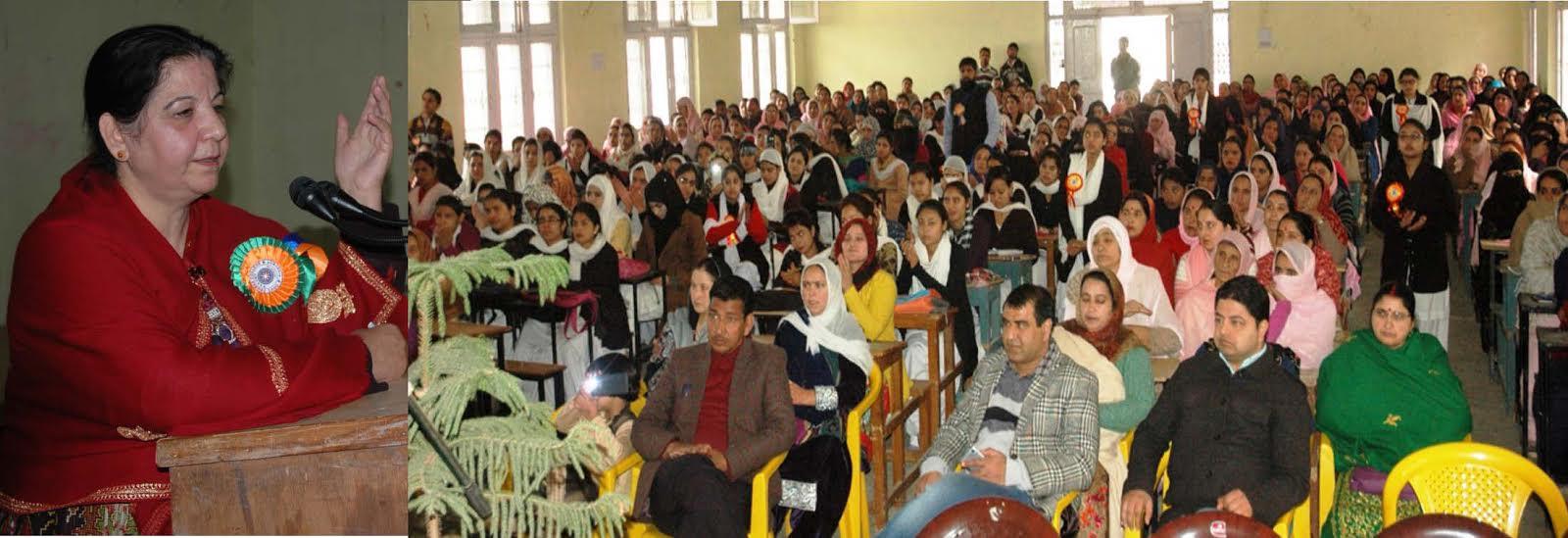 Women should assert their rightful place in society: Nayeema Mehjoor