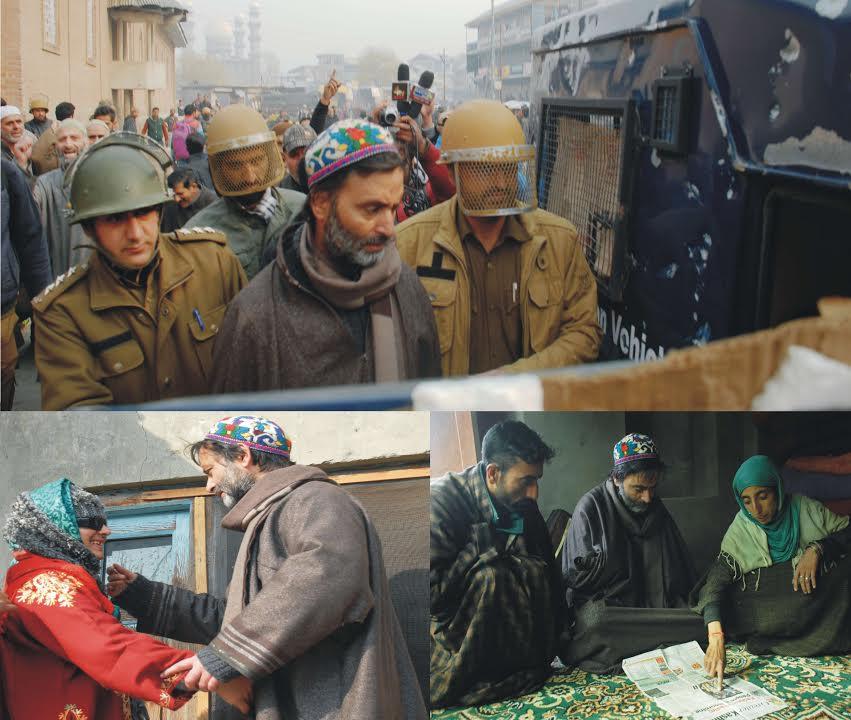 Malik, other JKLF leaders visits Shopian, meets Insha, others