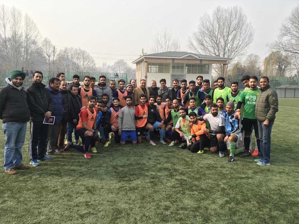 Secretary JKSSC interacts with JK Santosh Trophy Squad