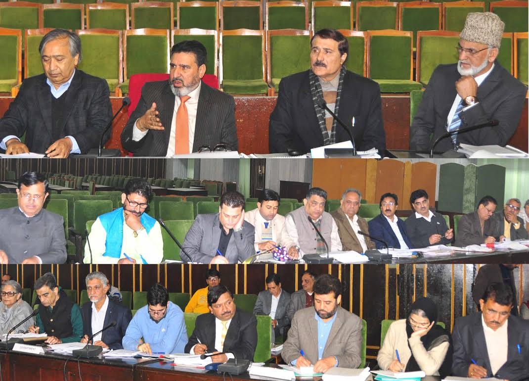 Altaf Bukhari chairs Estimates Committee meet