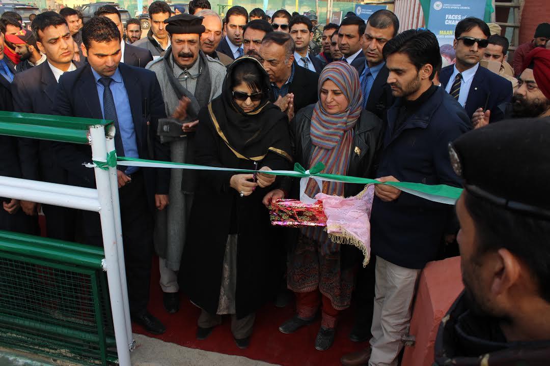 CM Inaugurates Roller Skating Rink at Bakshi Stadium Srinagar