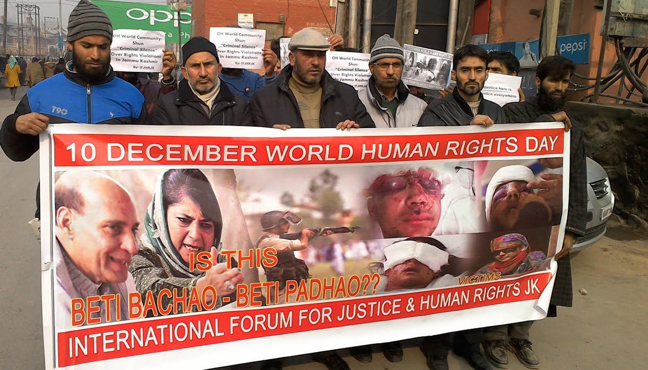 IFJHR protests against HR violation in Kashmir