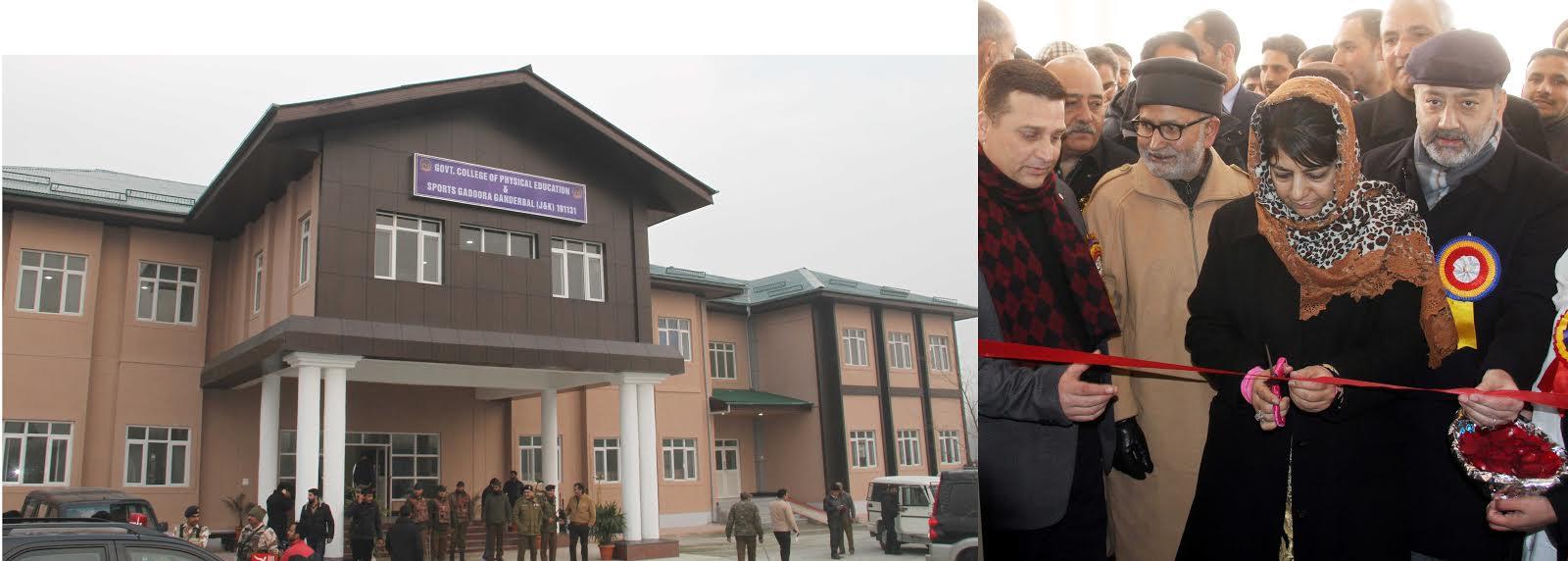 Mehbooba inaugurates Physical Education College at Ganderbal, bridge at Fatehpora