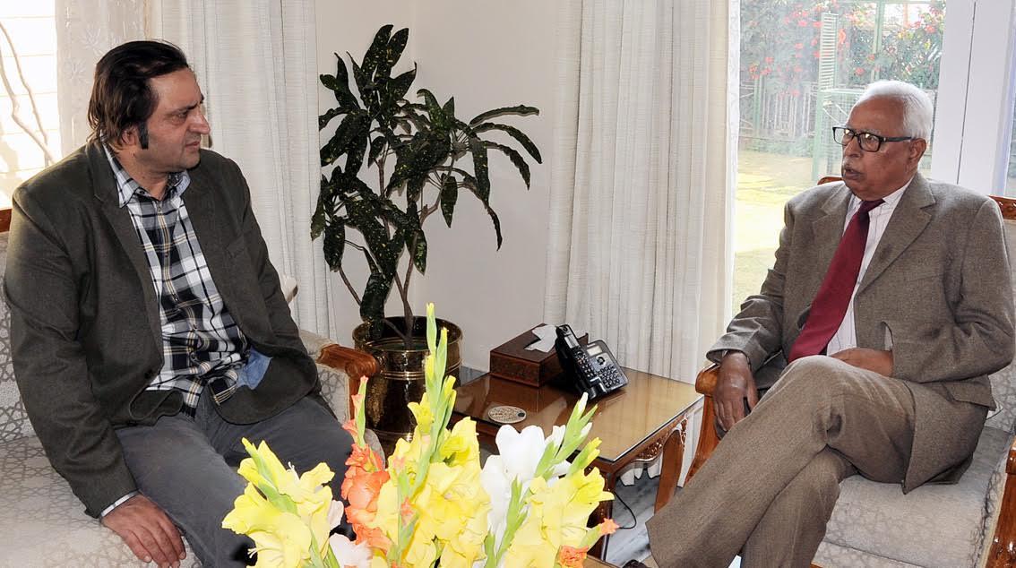 Sajad Lone meets Governor