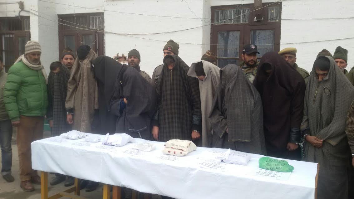 Police arrests six drug peddlers in Kupwara