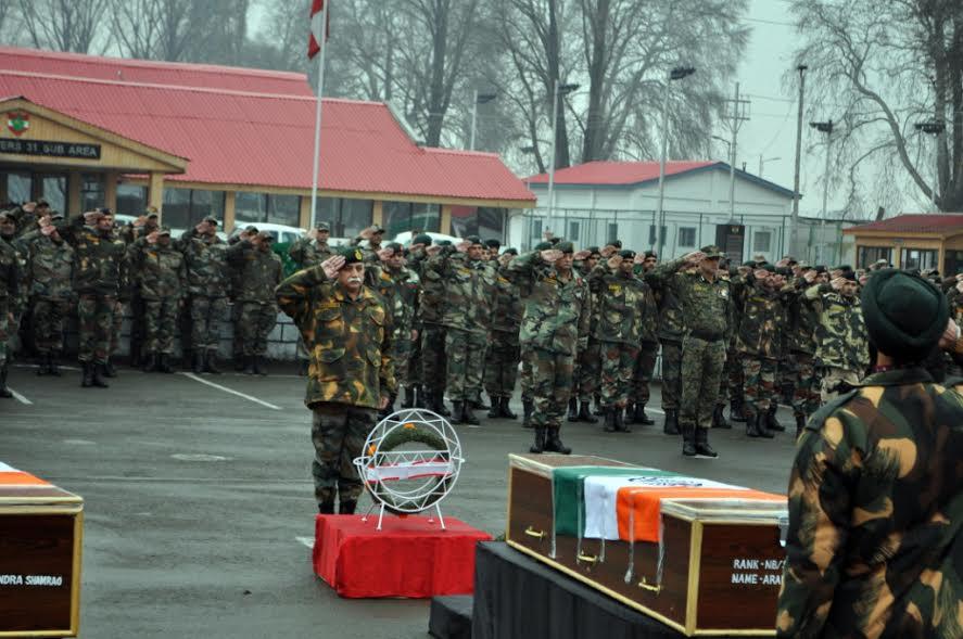 Army bids farewell to soldiers killed in Kashmir avalanches