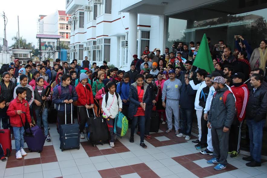 Secretary SC flags off 80 sportspersons for Khelo India Nationals