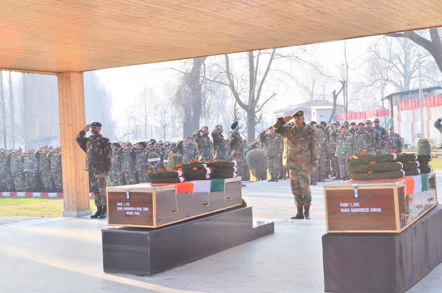 Army pays tribute to soldiers killed in Kulgam gun battle