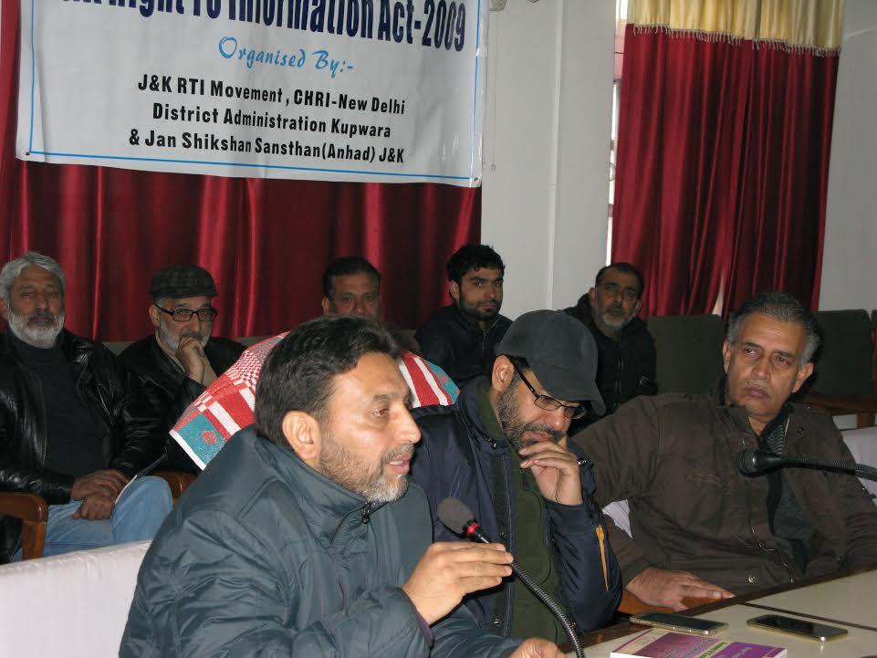 One-day training workshop on J&K RTI Act organized at Kupwara