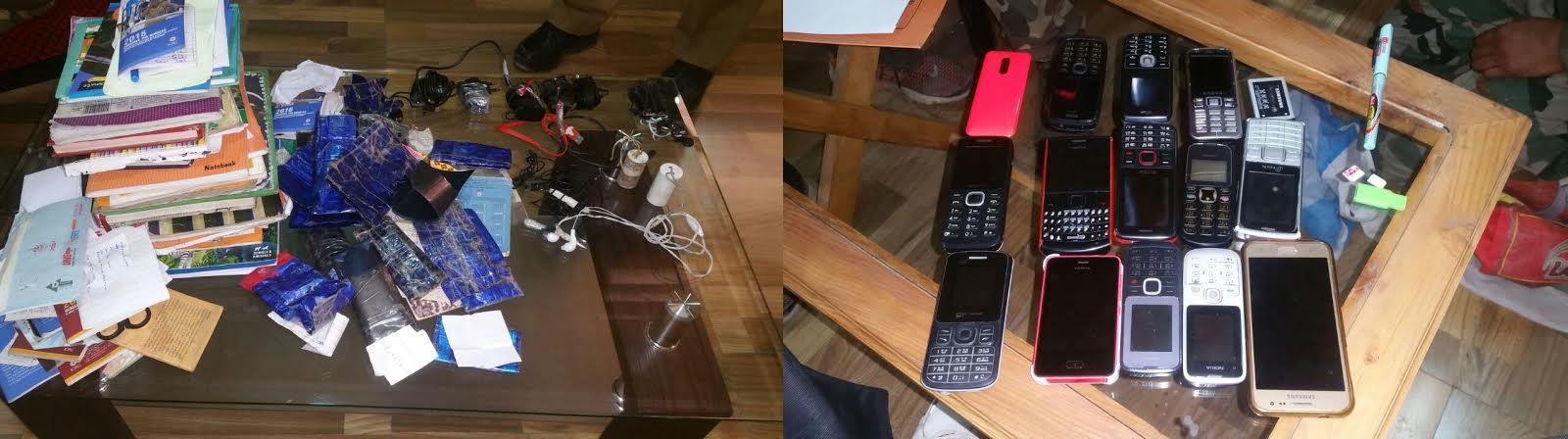 Police recovers 14 cell phones from inmates in Sub jail Baramulla