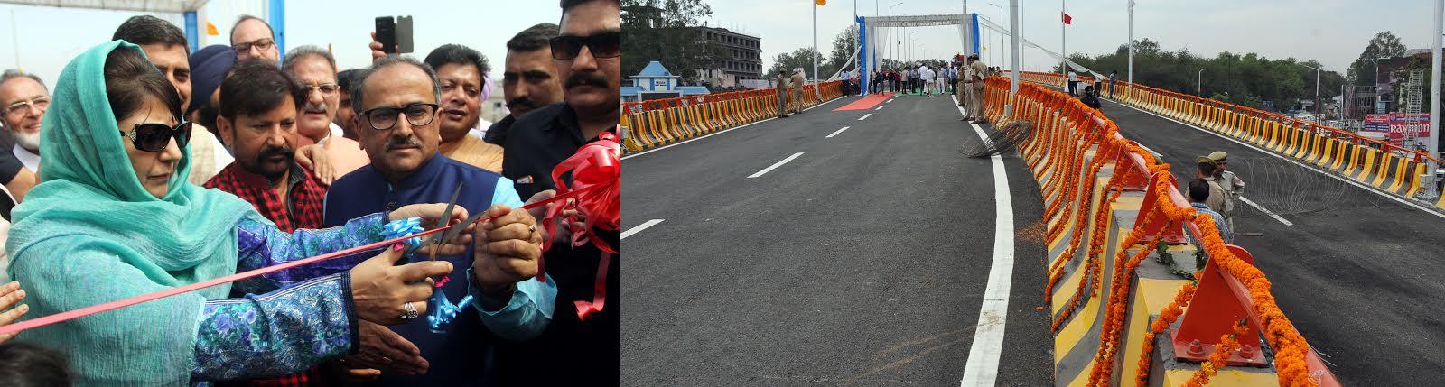 Mehbooba dedicates Rs. 78 cr Bikram Chowk flyover to people