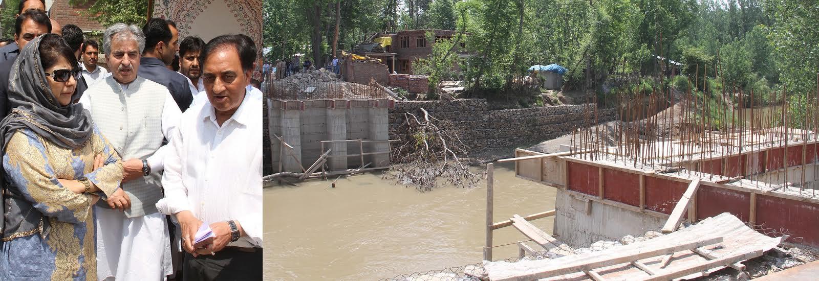 Mehbooba visits various areas of Anantnag, oversees dev works, interacts with people