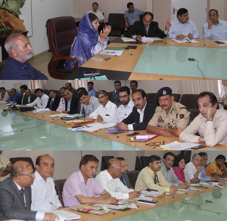 Mehbooba directs in time completion of projects
