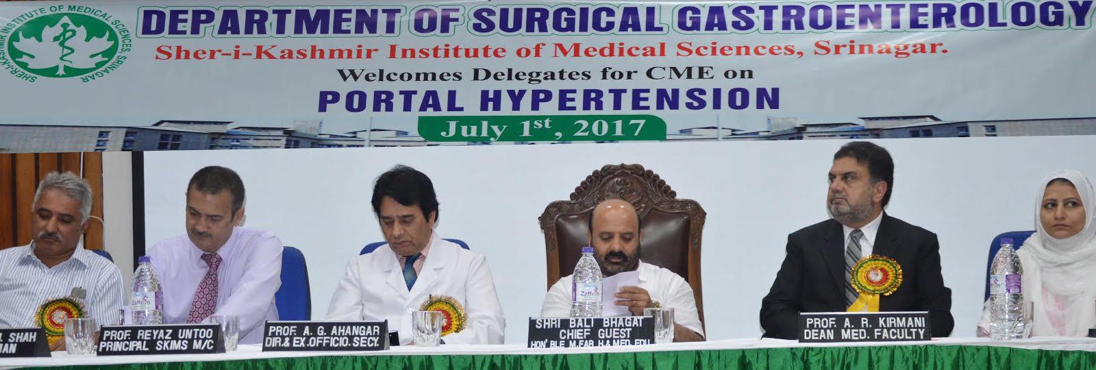 CME on ‘PORTAL HYPERTENSION’ held at SKIMS Soura