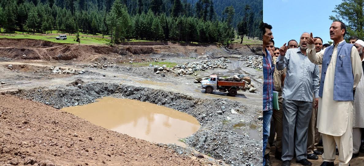 Abdul Haq reviews water conservation project in Lolab valley