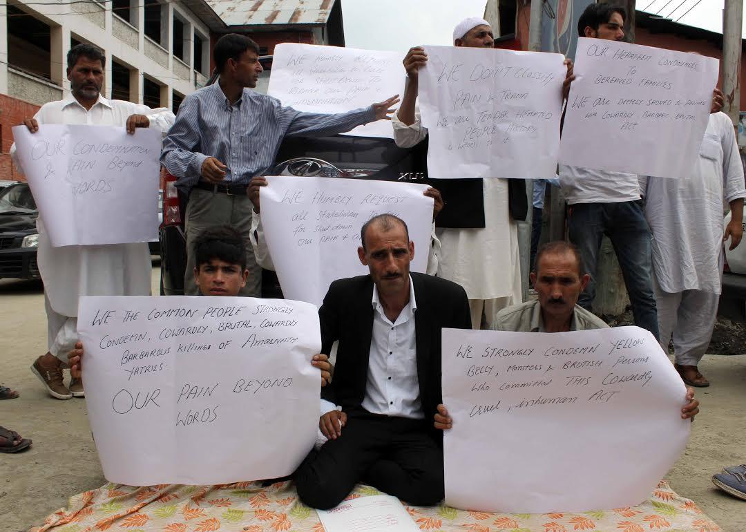 Social activists stage protest against Anantnag attack