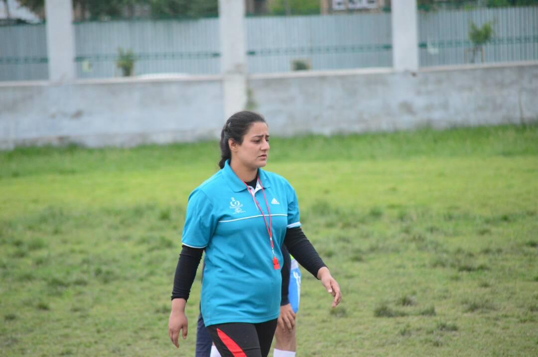Kashmiri girl trains aspiring footballers