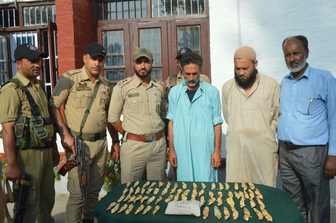 1.4 Kgs Charas, 500gms Brown Sugar recovered in Kupwara: Police