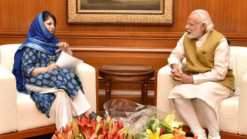 Mehbooba meets PM, apprises him about sensitivities, sentiments on Art 35-A