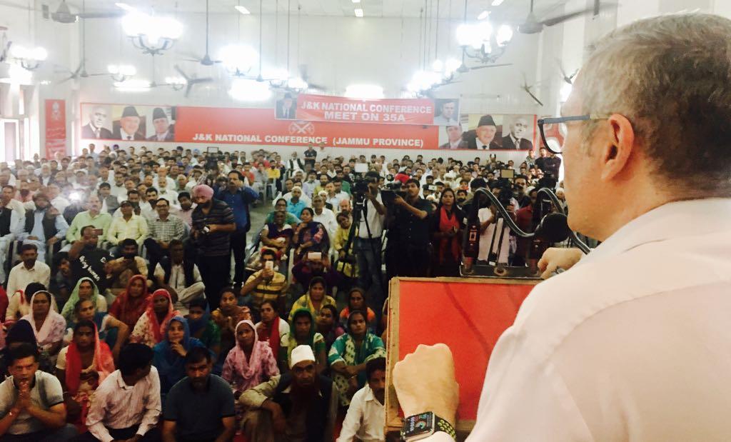 Omar assails BJP for generating regional passions in J&K on Article 35A