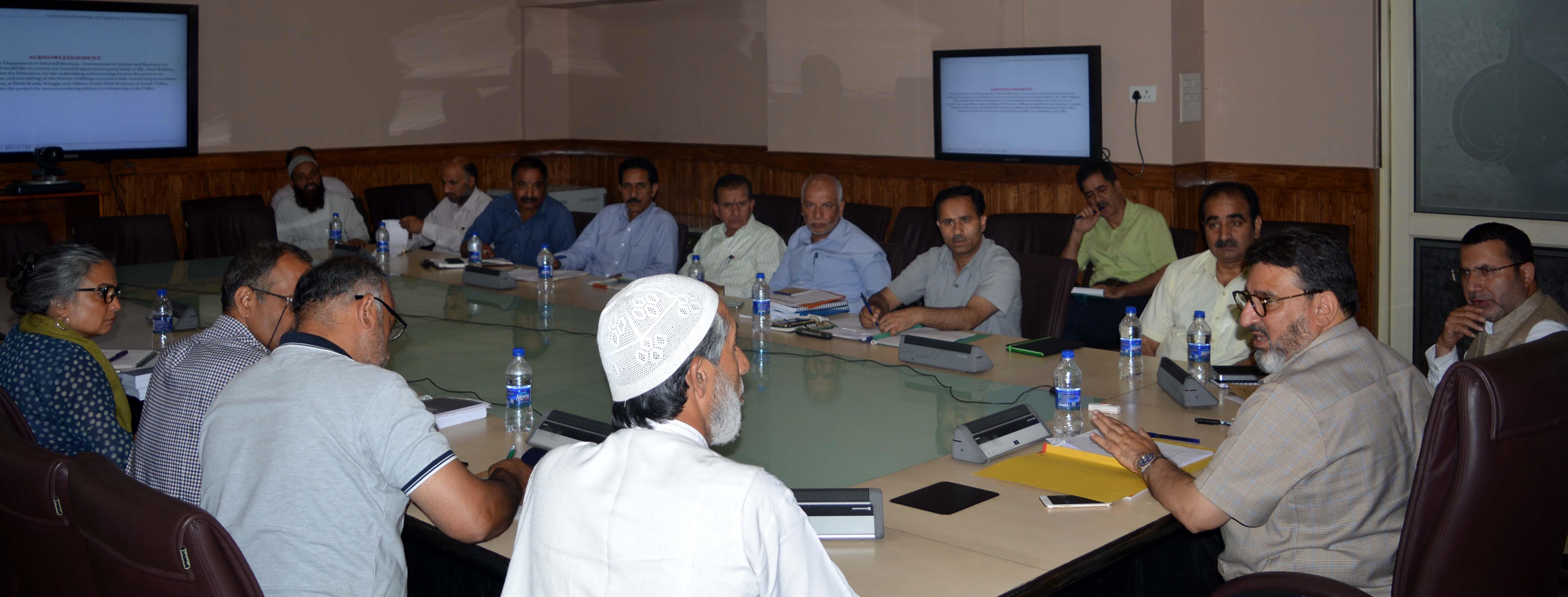 Altaf Bukhari reviews progress of Education Deptt’s heritage conservation prog