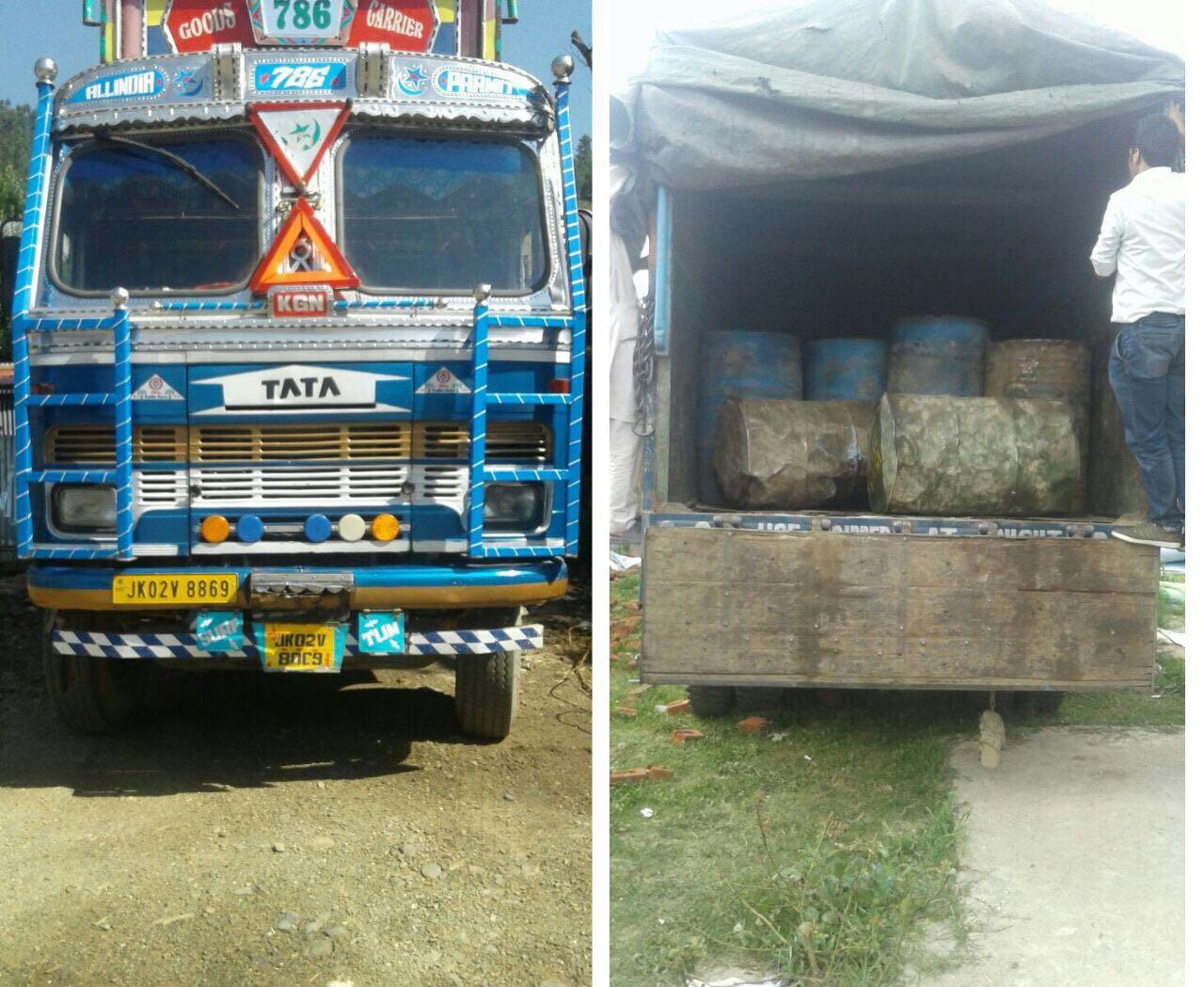 Kupwara police seizes 6000 ltrs of diesel, petrol