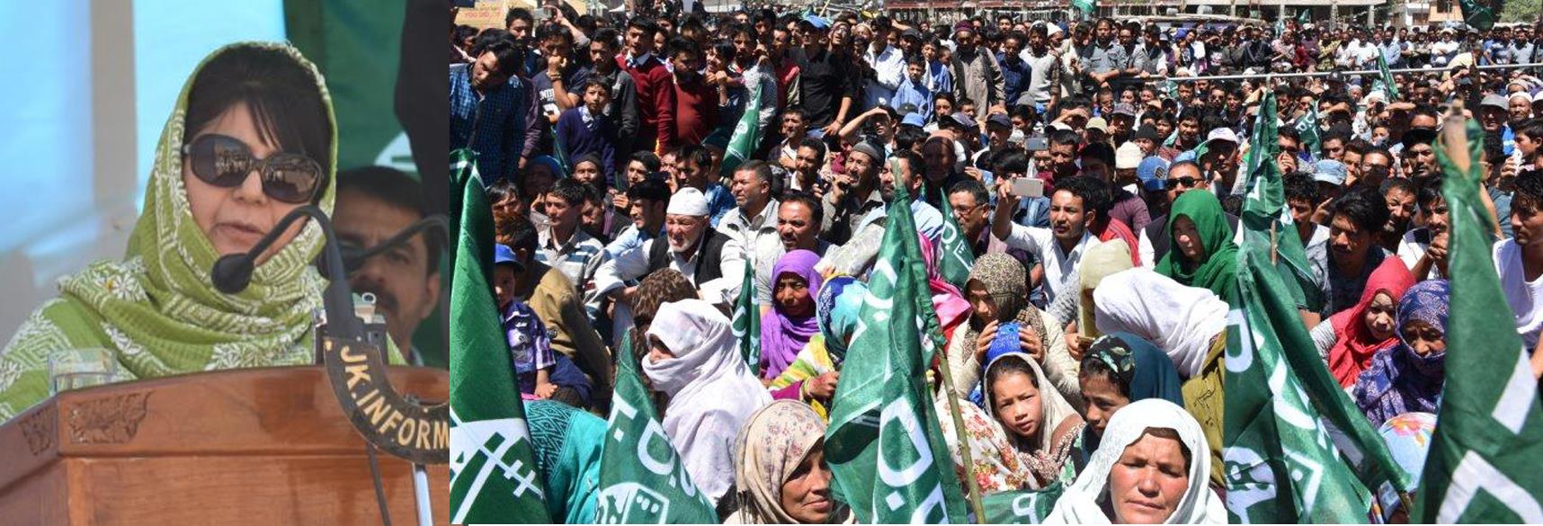 Mehbooba hopes PM’s Kashmir remark would encourage a pleasant change