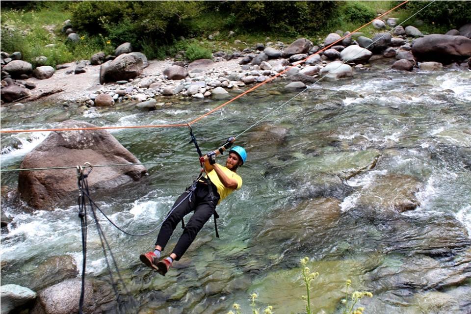 Tourism deptt, JKMHC conduct tyrol across Sindh river in Dumail