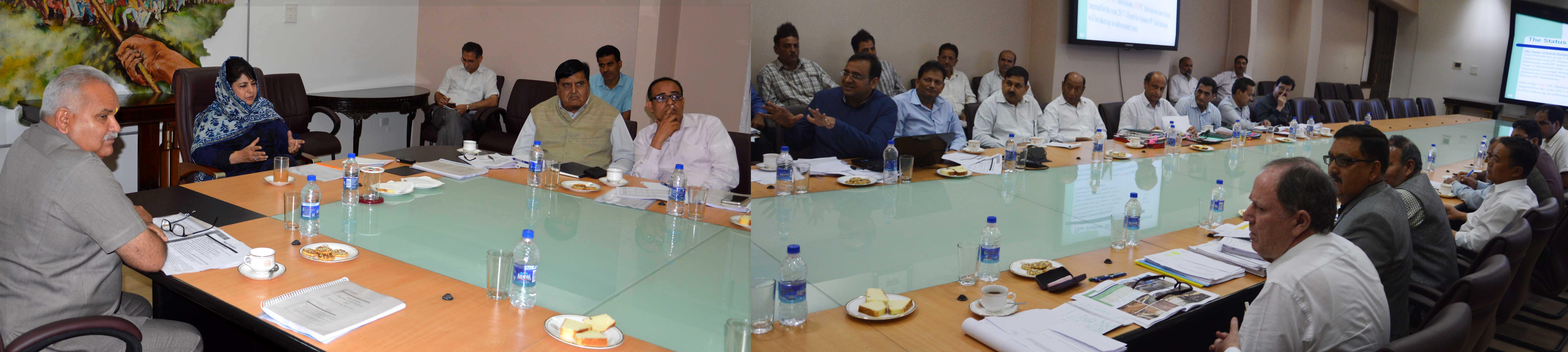 Take note of drinking water shortage reports, pace up schemes: Mehbooba to PHE Deptt