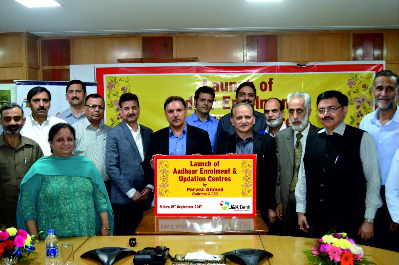 JK Bank launches Aadhaar enrolment and updating service