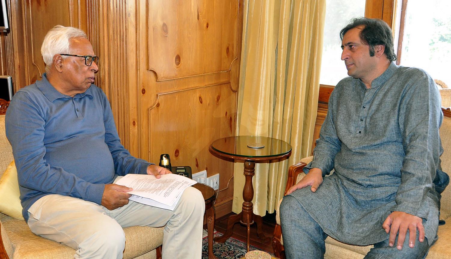 Sajad Gani Lone meets Governor
