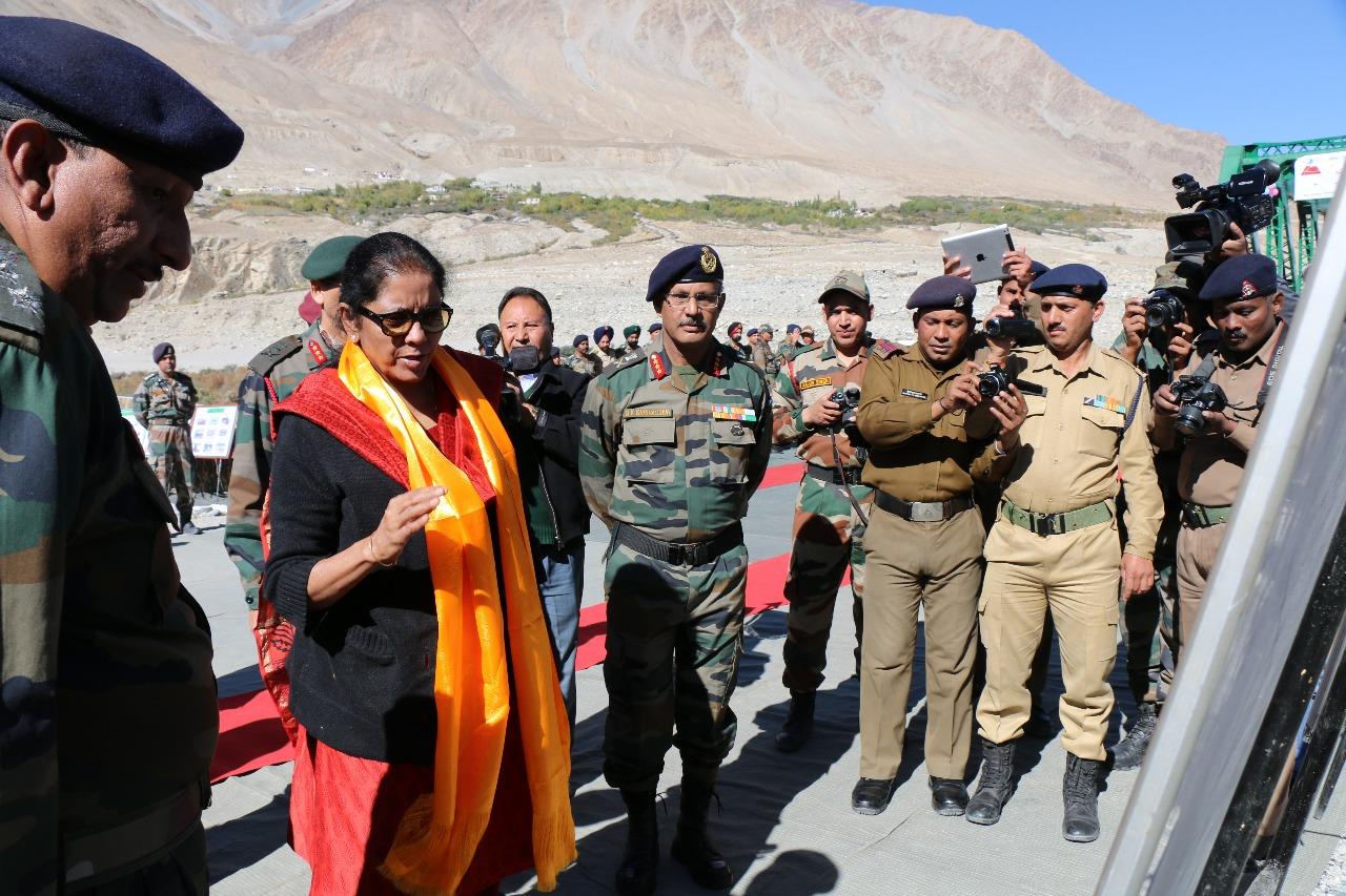 Defence Minister visits Leh, inaugurates strategic ‘Pratham-Shyok’ bridge