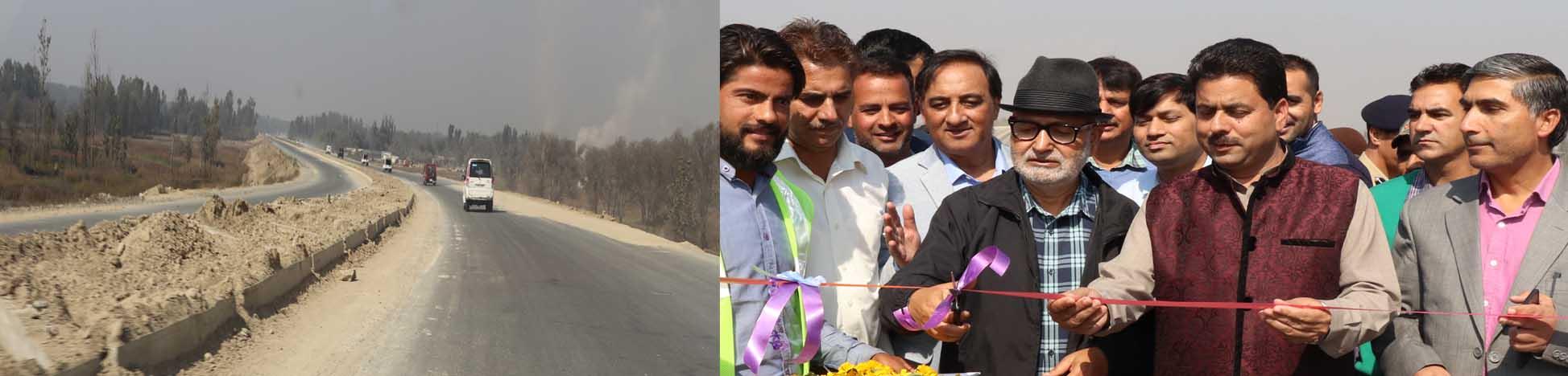 First section of four lane Srinagar-Qazigund Highway opened