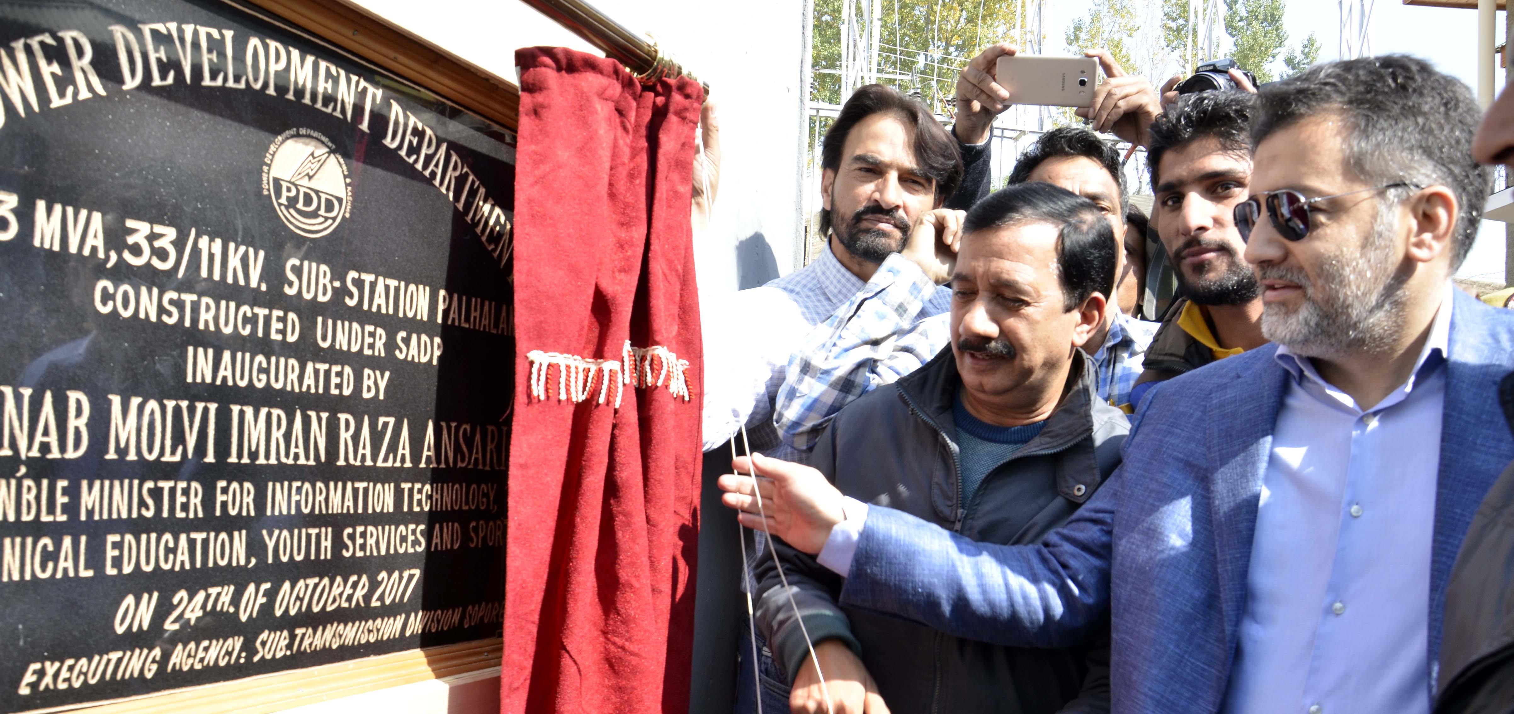 Imran Ansari inaugurates 6.3 MVA receiving station, Sultanpora Water Supply scheme
