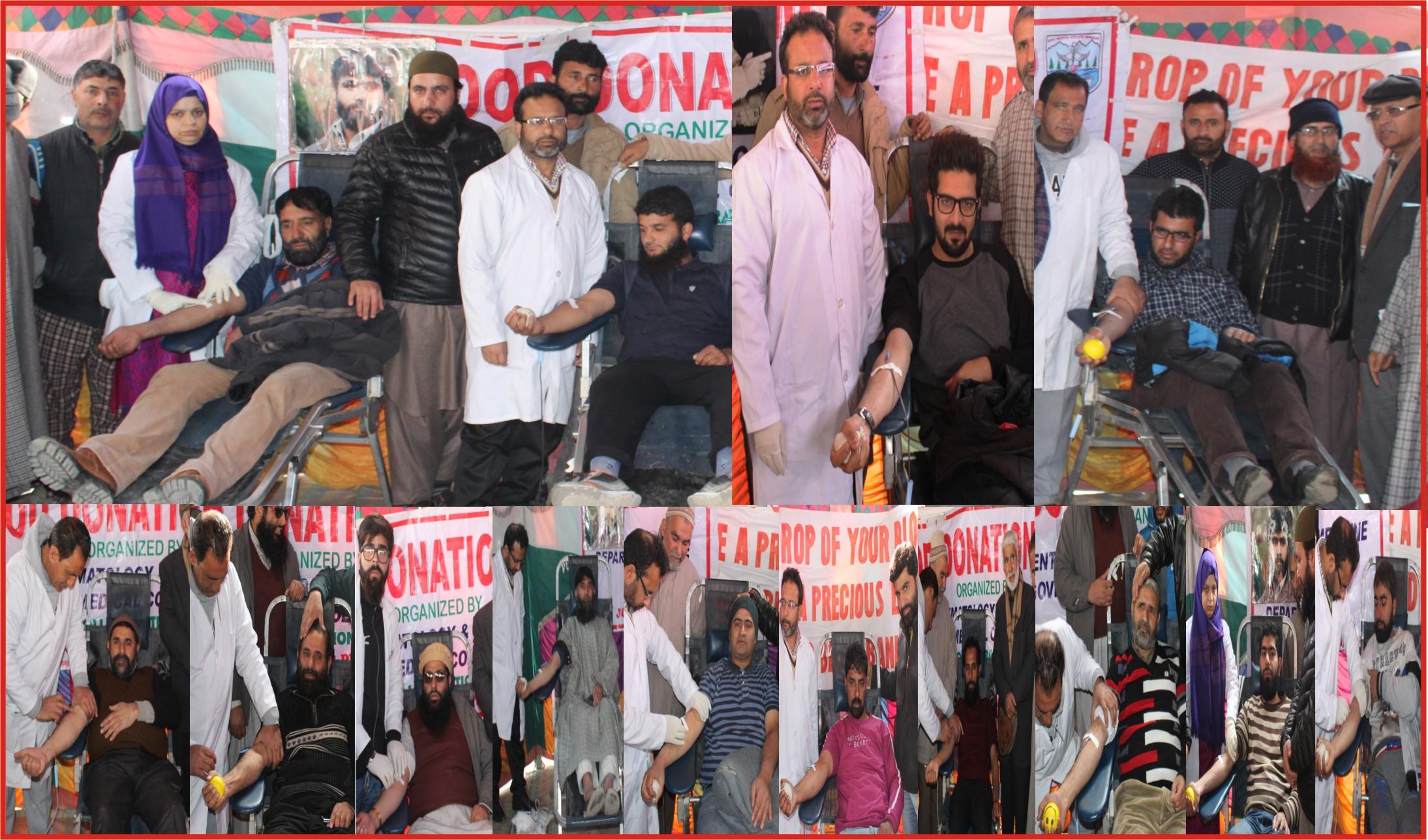To remember Aali Kadal martyrs, JKLF organizes blood donation camp