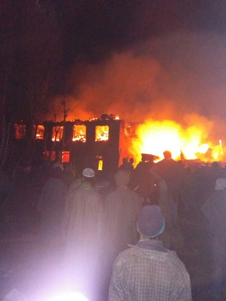 Three houses damaged in Kulgam fire incident