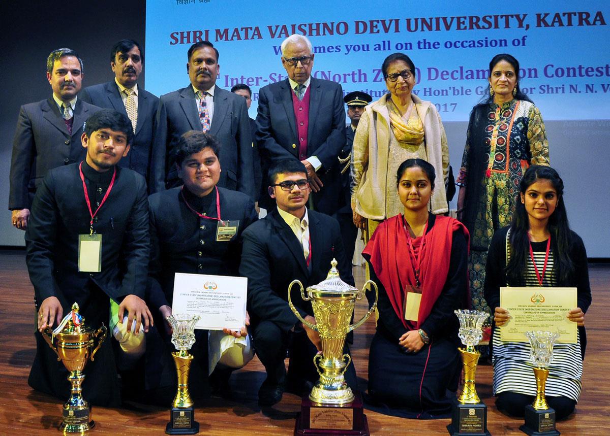 Jammu University lifts Silver Rolling Trophy in Declamation Contest