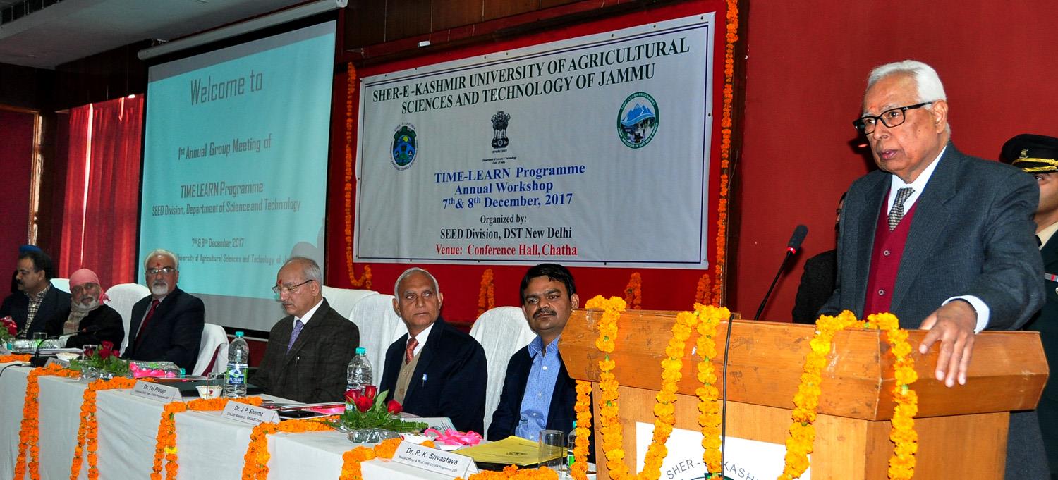 Guv inaugurates Baba Jitto Auditorium and Annual Group Monitoring Workshop of TIME-LEARN Programme