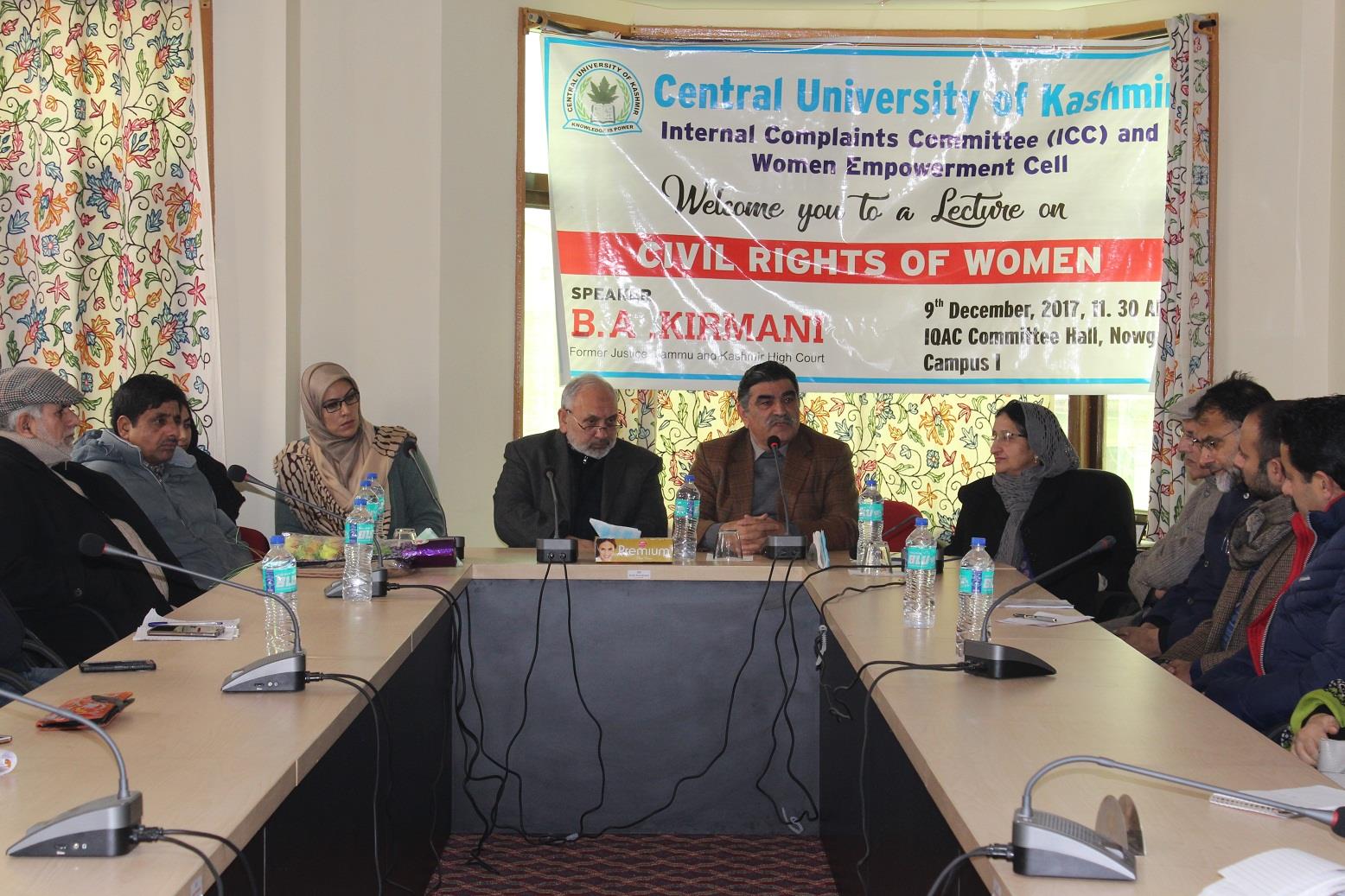 Women’s civil rights trampled by their own families: Justice (Retd) B A Kirmani