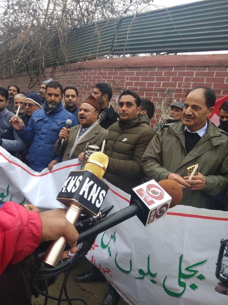 NC protest against Govt in Anantnag
