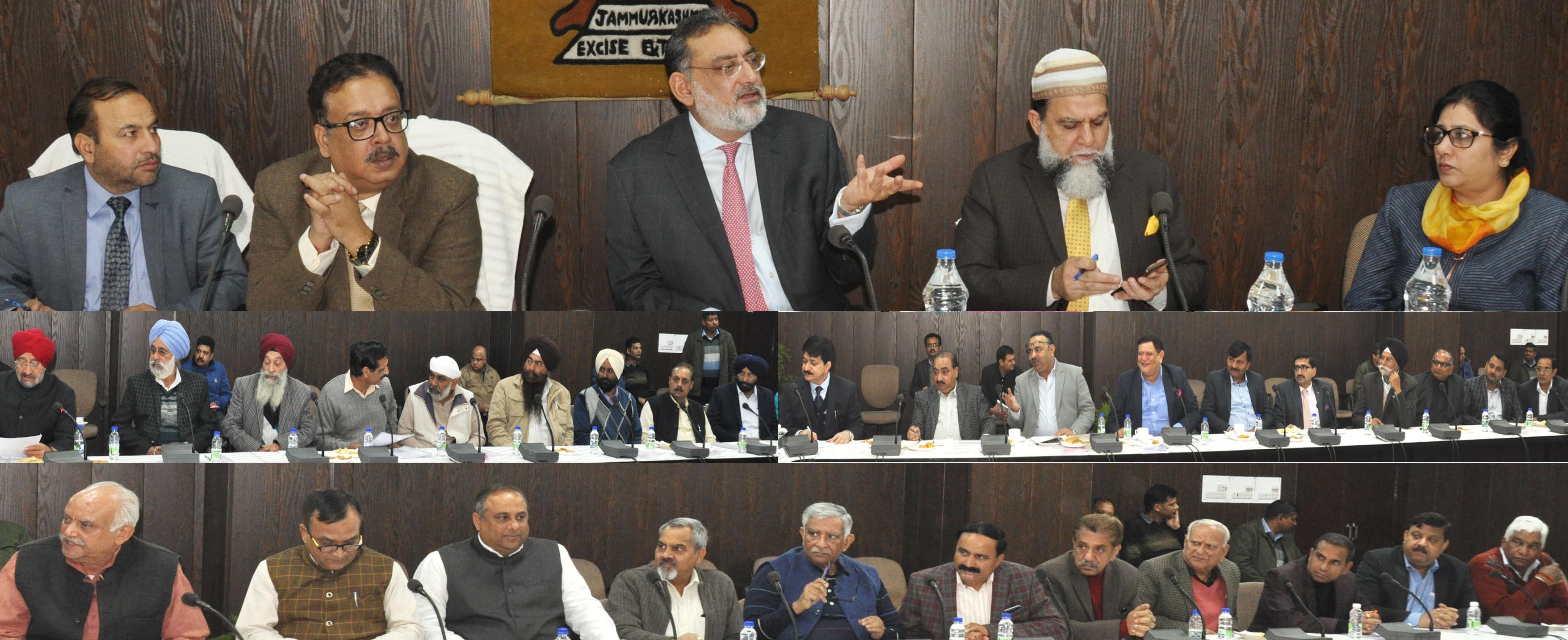 Budget 2018-19: Dr Drabu holds consultations with Jammu Inc, other stakeholders