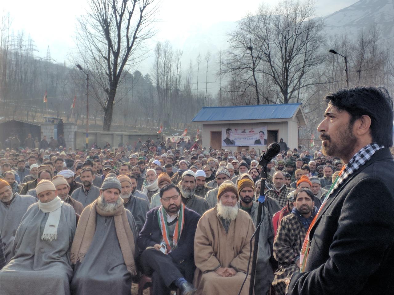 G A Mir addresses day long political convention at Verinag