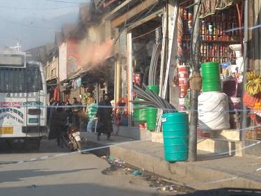 In Bandipora: Shopkeepers occupying footpath