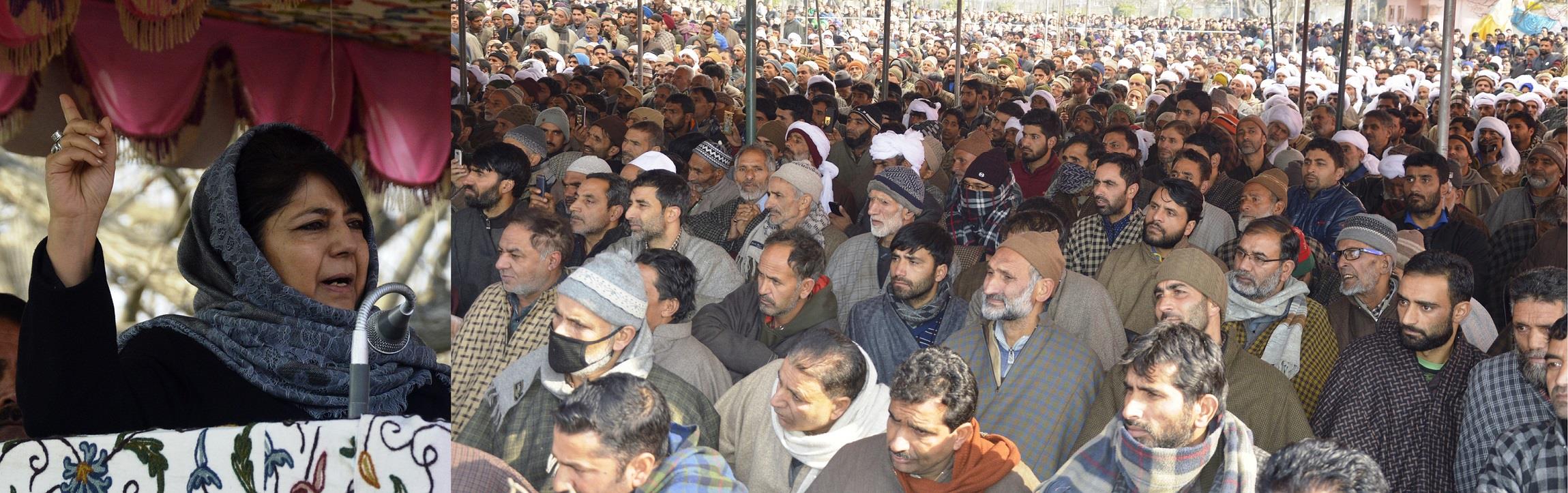 From Bijbehara, Mehbooba’s appeal for peace, Indo-Pak amity