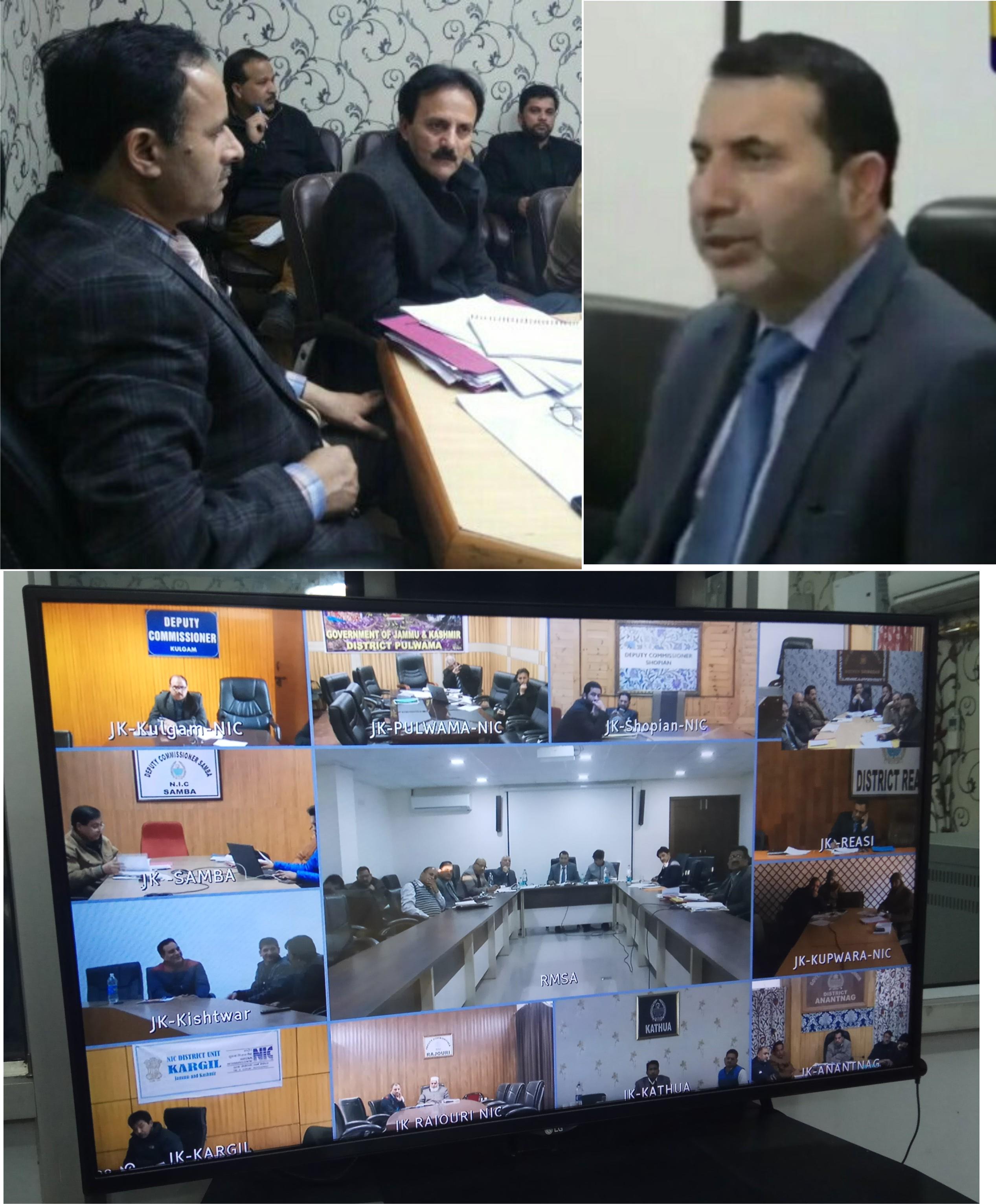 Farooq Shah reviews construction works of Education Department through Video Conference